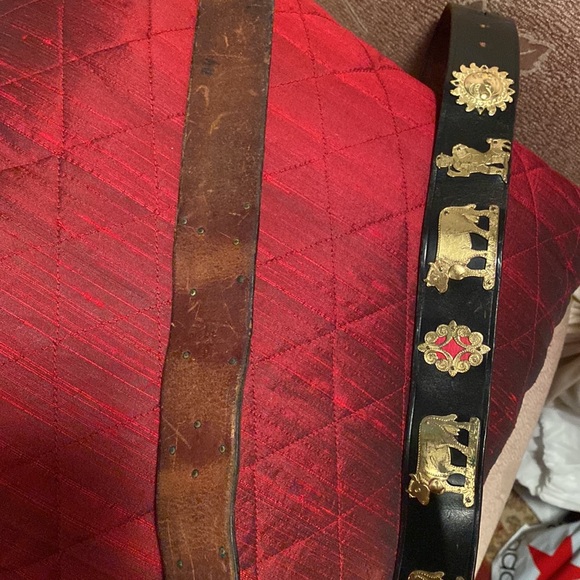 The ultimate vintage leather, handmade belt! The details are amazing! main image 5